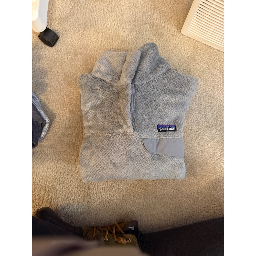 Patagonia Fleece Pullover Gray Snap T Kids Size Medium